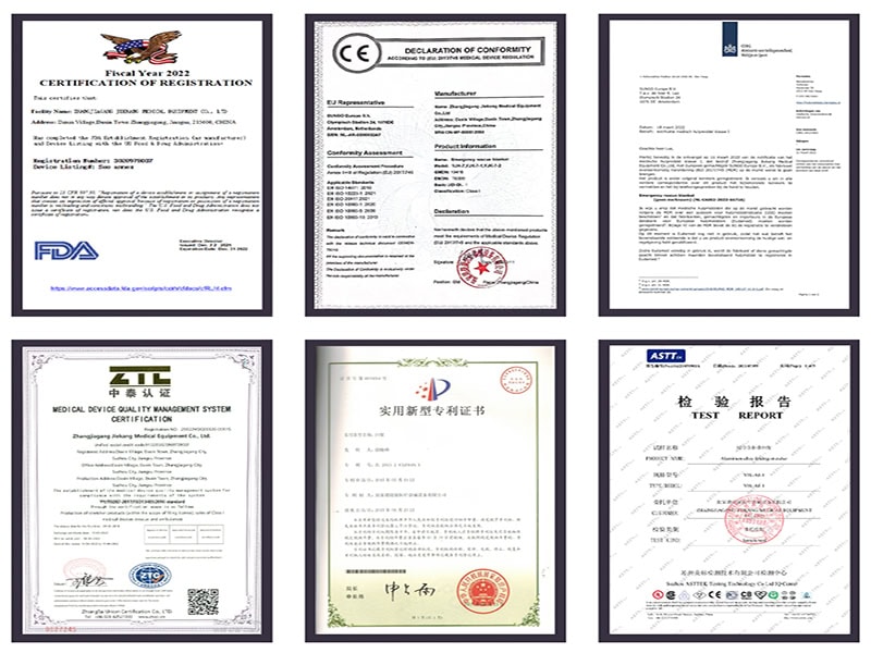 Certifications d'entreprise et rapports de tests
