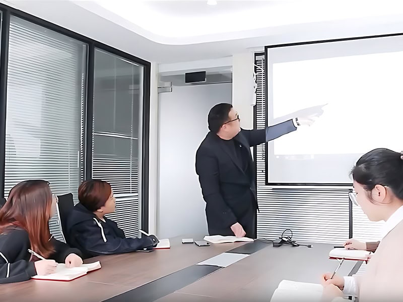 Business meeting with presentation
