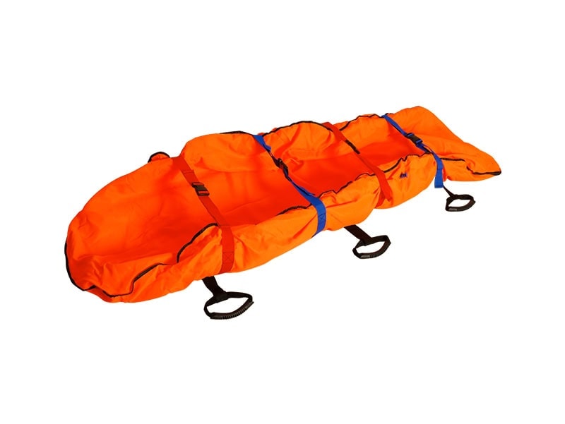 Orange flexible rescue stretcher